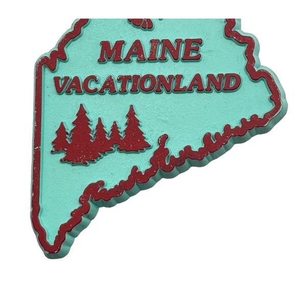 Maine State Outline Refrigerator Magnet Vintage Vacationland Lobster Souvenir - Picture 5 of 6